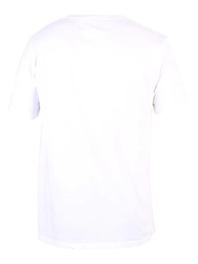 Shop Maison Margiela White Front Print T-shirt