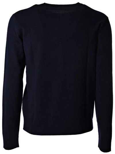 Shop Valentino Dragonfly Knit Sweater In Zadark Marine