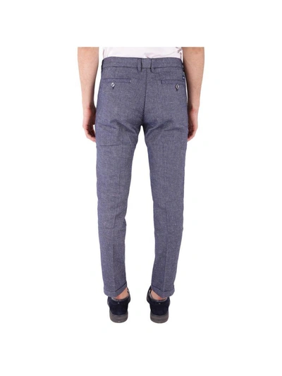 Shop Re-hash Cotton And Linen Trousers In Blue
