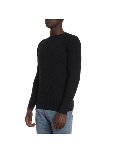 Shop Giorgio Armani Sweater Sweater Men  In Blue