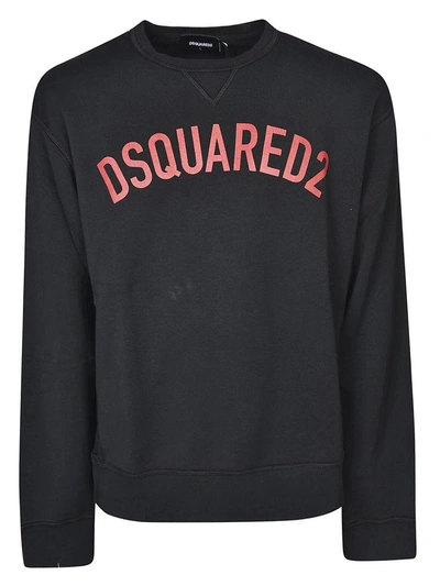 Shop Dsquared2 Logo Printed Sweatshirt In Nero