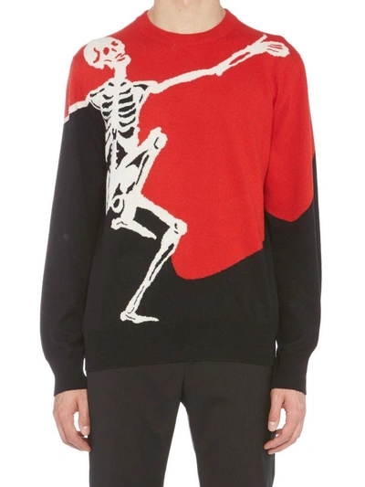 Shop Alexander Mcqueen 'dancing Skull' Sweater In Multicolor