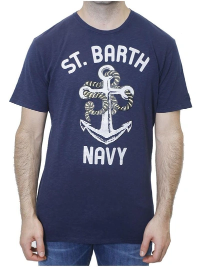 Shop Mc2 Saint Barth - Printed T-shirt In Blue