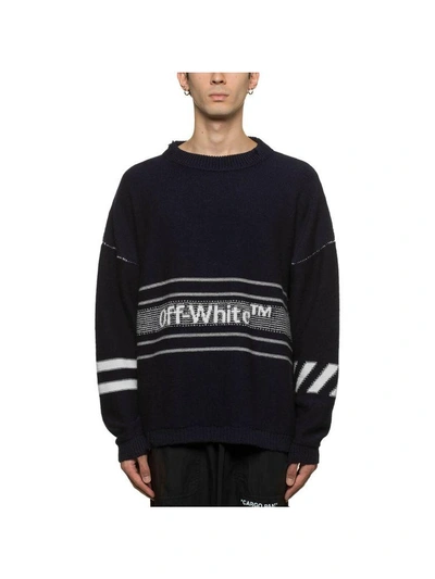 Shop Off-white Ow Sweater In Blue