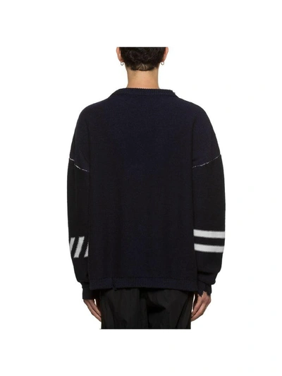 Shop Off-white Ow Sweater In Blue