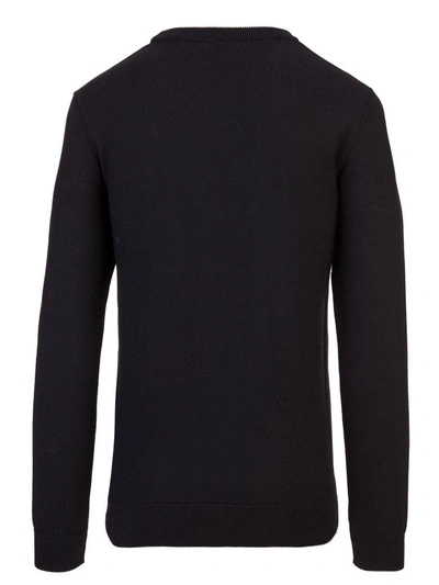 Shop Balmain Paris Sweater In Nero Bianco