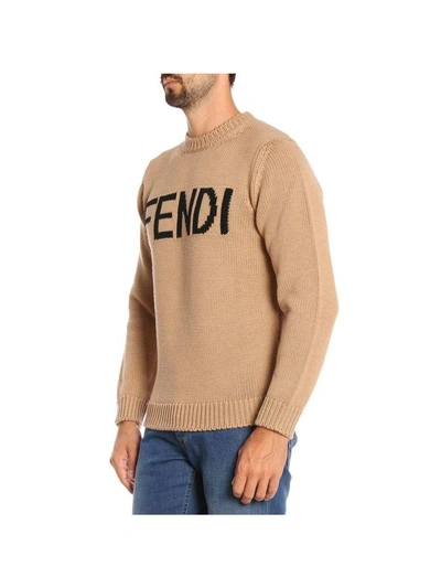 Shop Fendi Sweater Sweater Men  In Beige
