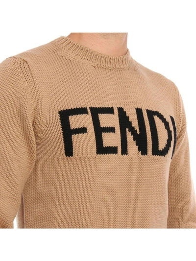 Shop Fendi Sweater Sweater Men  In Beige