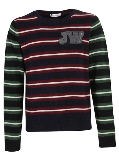 Shop Jw Anderson J.w. Anderson Stripe Sweater In Navy