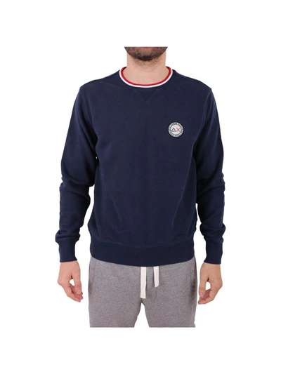 Shop Sun 68 Cotton Sweatshirt: In Navy Blue