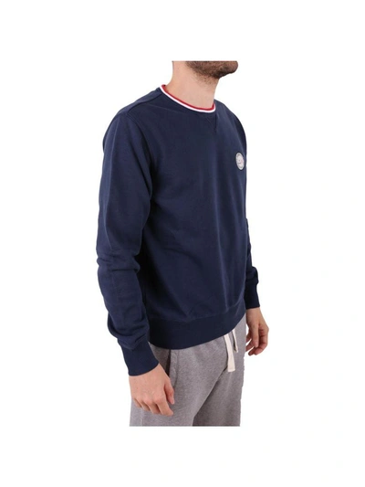 Shop Sun 68 Cotton Sweatshirt: In Navy Blue