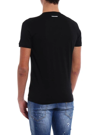 Shop Dsquared2 V Neck Basic T-shirt In Black
