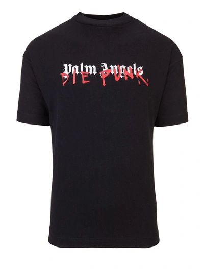Shop Palm Angels T-shirt In Nero Multicolor