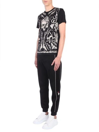 Shop Alexander Mcqueen T-shirt With Treasure Skull Print In Nero