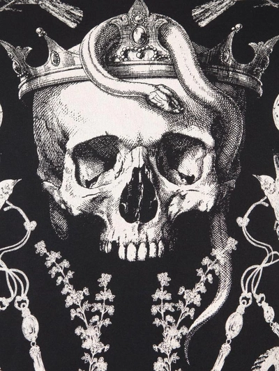 Shop Alexander Mcqueen T-shirt With Treasure Skull Print In Nero