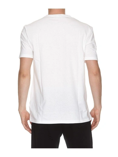 Shop Versace Logo Collection T-shirt In White