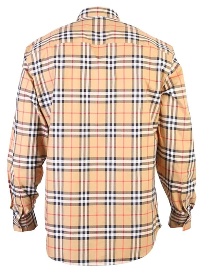 Shop Burberry Multicolored Checked Shirt In Brown