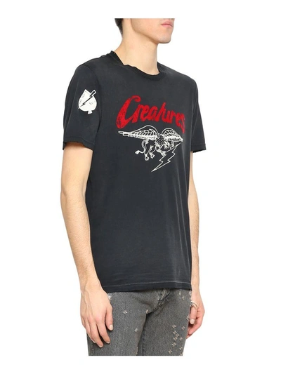Shop Givenchy Creatures Cotton T-shirt In Nero