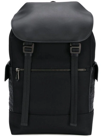 Shop Bottega Veneta Multi-functional Interwoven Backpack In Black