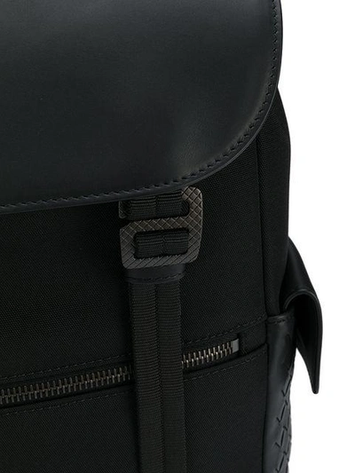 Shop Bottega Veneta Multi-functional Interwoven Backpack In Black