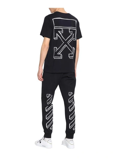 Shop Off-white Diagonal Marker Arrows Cotton Sweatpants In Nero