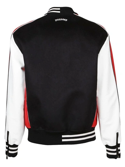 Shop Alexander Mcqueen Stripe Trim Bomber In Multicolor