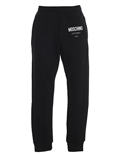 Shop Moschino Logo Track Pants In Black