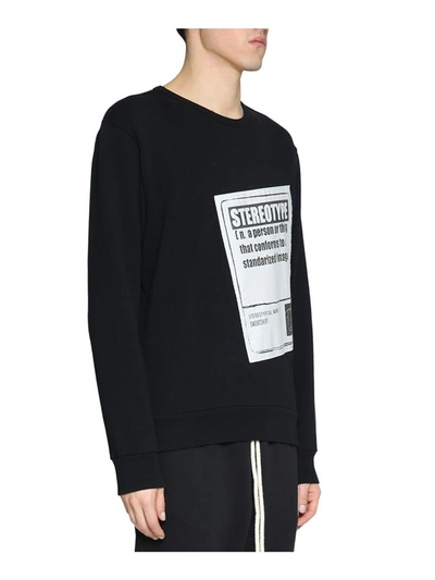 Shop Maison Margiela Stereotype Cotton Sweatshirt In Nero