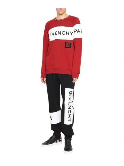 Shop Givenchy Logo Cotton Sweatshirt In Rosso