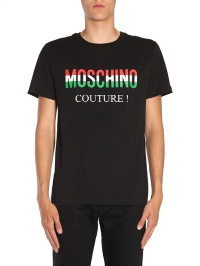 Shop Moschino Regular Fit T-shirt In Nero