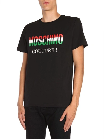 Shop Moschino Regular Fit T-shirt In Nero