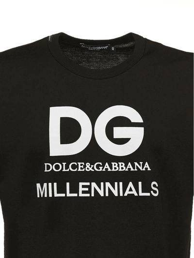 Shop Dolce & Gabbana Millennials T-shirt In Nero Bianco