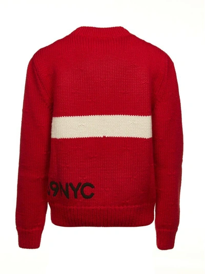 Shop Calvin Klein Sweater In Rosso Panna