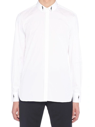Shop Neil Barrett 'thunder' Shirt In White