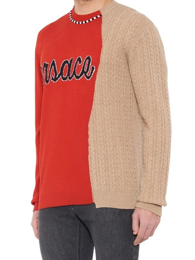 Shop Versace Sweater In Multicolor