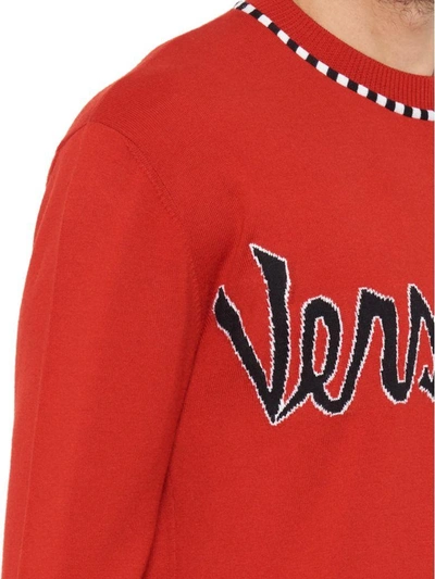 Shop Versace Sweater In Multicolor