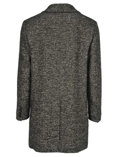 Shop Saint Laurent Coat Double Breast In Grey