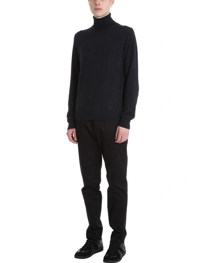 Shop Maison Margiela Black Wool Sweater