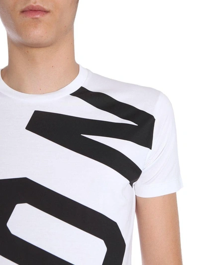 Shop Dsquared2 Round Collar T-shirt In Bianco