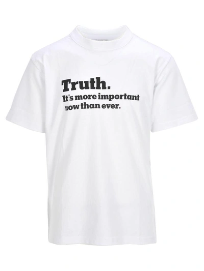 Shop Sacai Truth Tshirt In White