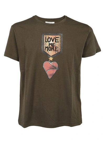 Shop Valentino Love Me More Print T-shirt In Lolive
