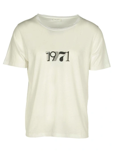 Shop Saint Laurent Tshirt 1971 In Natural