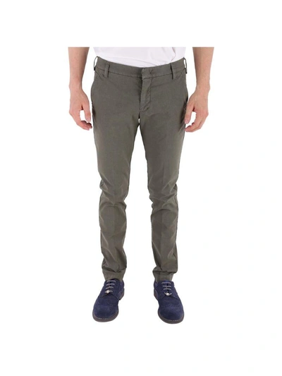 Shop Entre Amis Stretch Cotton Trousers In Military Green