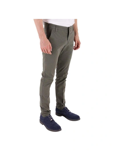 Shop Entre Amis Stretch Cotton Trousers In Military Green