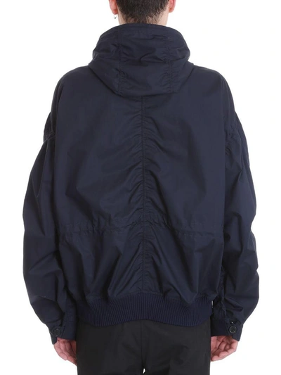 Shop Jil Sander Blue Cotton Jacket