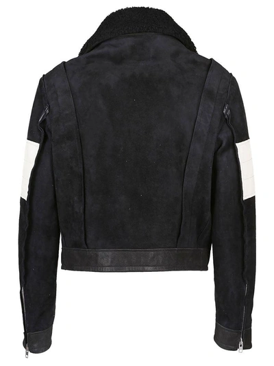 Shop Maison Margiela Zip-up Biker Jacket In Black