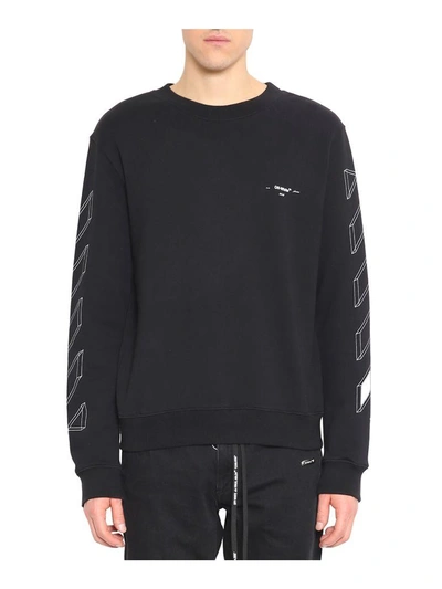 Shop Off-white Diag Marker Arrows Cotton Sweatshirt In Nero