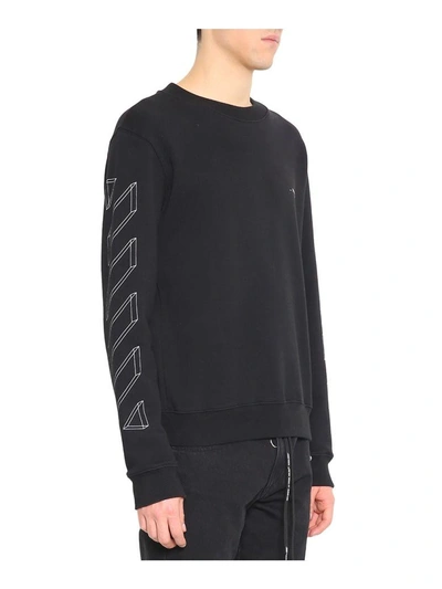 Shop Off-white Diag Marker Arrows Cotton Sweatshirt In Nero