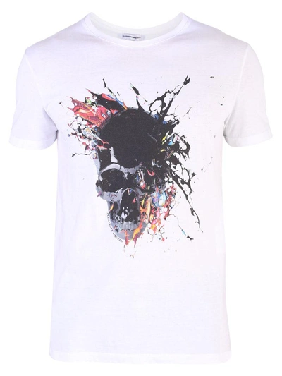 Shop Alexander Mcqueen White Printed T-shirt