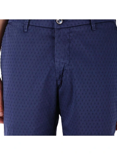 Shop Re-hash Re Hash Cotton Blend Trousers In Blue